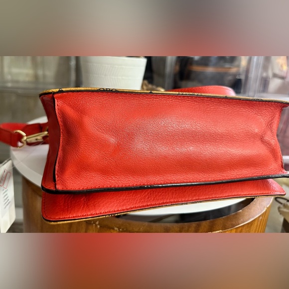 MCM Crossbody Bag in Orange with Red Trim - Picture 6 of 8